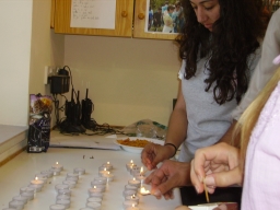 Jdisches Kerzen Anznden zum Schabbatt